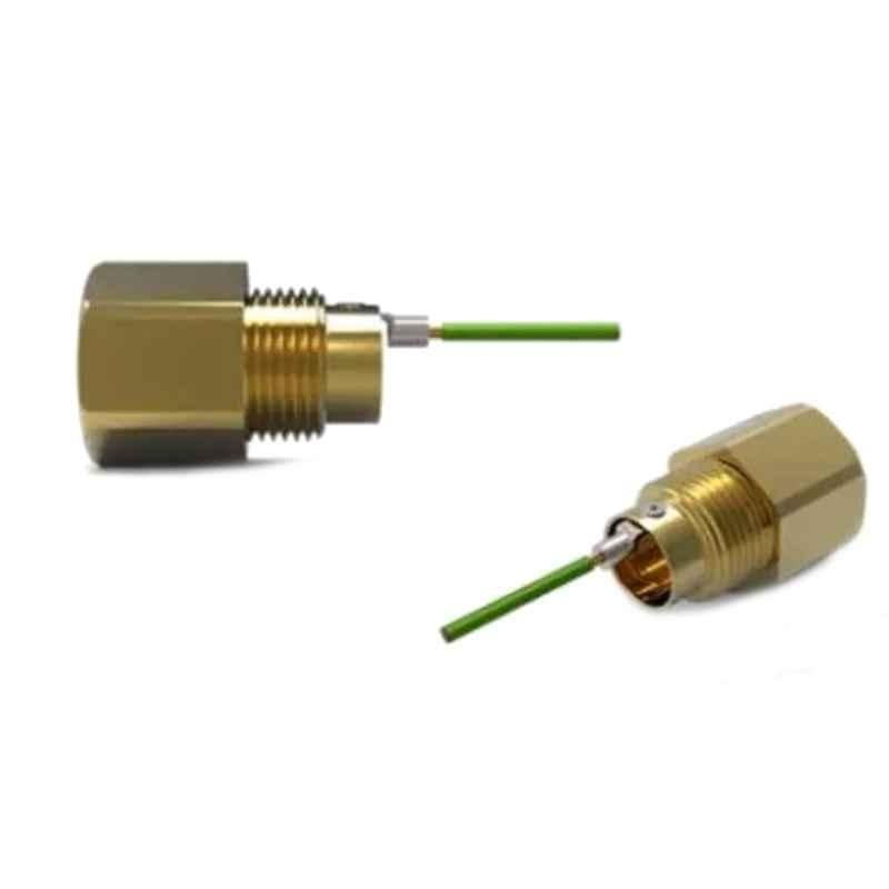 Hawke 383 M25xM25 Brass Nickel Plated Male to Female Earth Lead Adaptor with PVC Insulated Cable