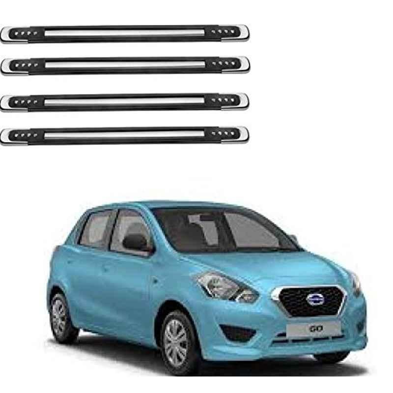 Kozdiko 4 Pcs Designer Black Bumper Protector Set for Datsun Go, Koz-66020
