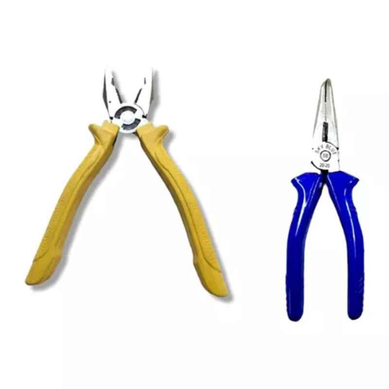 Sky Blue 2 Pcs 7.8 inch Lineman Plier Combo, SBE_PLIER_COMBO_MOD_01661