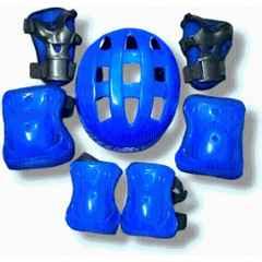STYRKR Plastic & EVA Foam Blue Protection Kit for Helmet Skating, Cycling Guard Cycling Kit