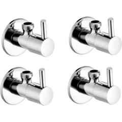 Senkiddpro Turbo Brass Chrome Finish Wall Mounted Angle Wall Cock (Pack of 4)