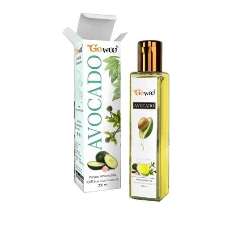 GoWoo 200ml Cold Pressed Avocado Carrier Oil, GoWoo-P-193