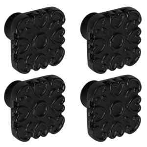 Plantex Knobs for Drawer/Square Drawer Knobs/Knobs for Cabinets/Pull-Push Knobs for Kitchen/Bedroom Drawer (Pack of 4) DTK-299, Black