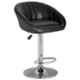 MBTC Judith Stripes 90kg Leather Black Office Bar Stool Chair, 6201