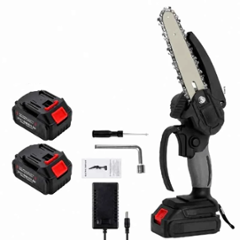 Jaiveer 6 inch 2Ah 4000rpm Cordless Chainsaw with Battery & Charger for Wood Cutting & Carpentary Use