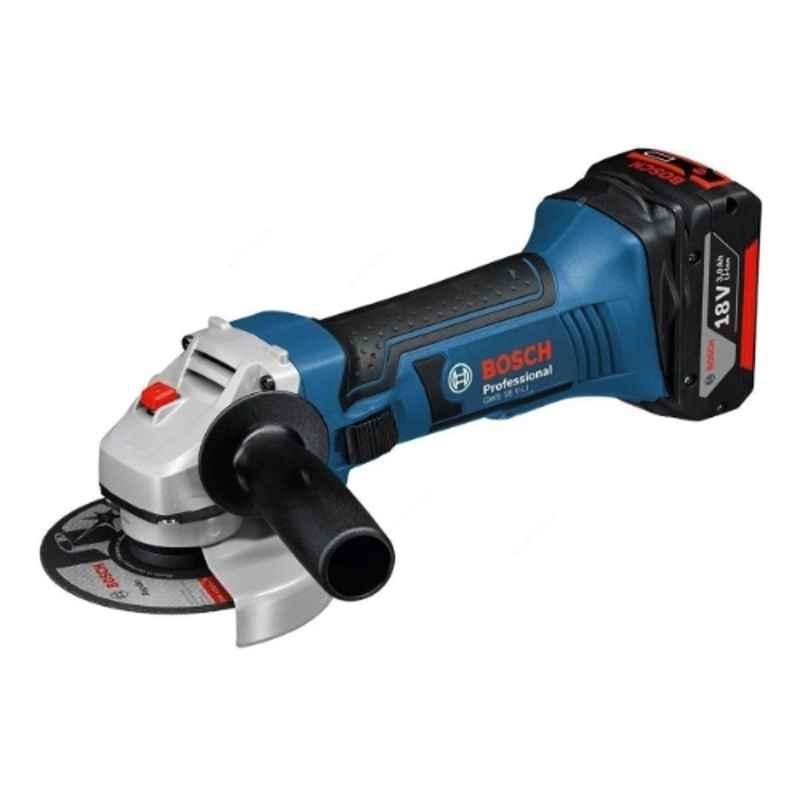 Bosch 18V 115mm Cordless Angle Grinder with 2 Battery & Charger, GWS-18V-LI