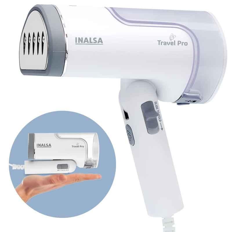 Inalsa Travel Pro 1250W White & Grey Garment Steamer with Vertical & Horizontal Ironing