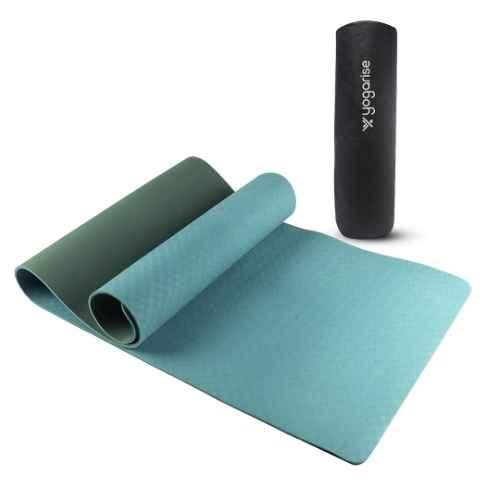 Buy Yogarise 61x182cm TPE Blue & Green Anti Skid Water Resistant