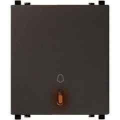 Schneider Electric Zencelo 6A Neon Dark Grey Full Flat Bell Push Switch, IN8486(BZ) (Pack of 10)