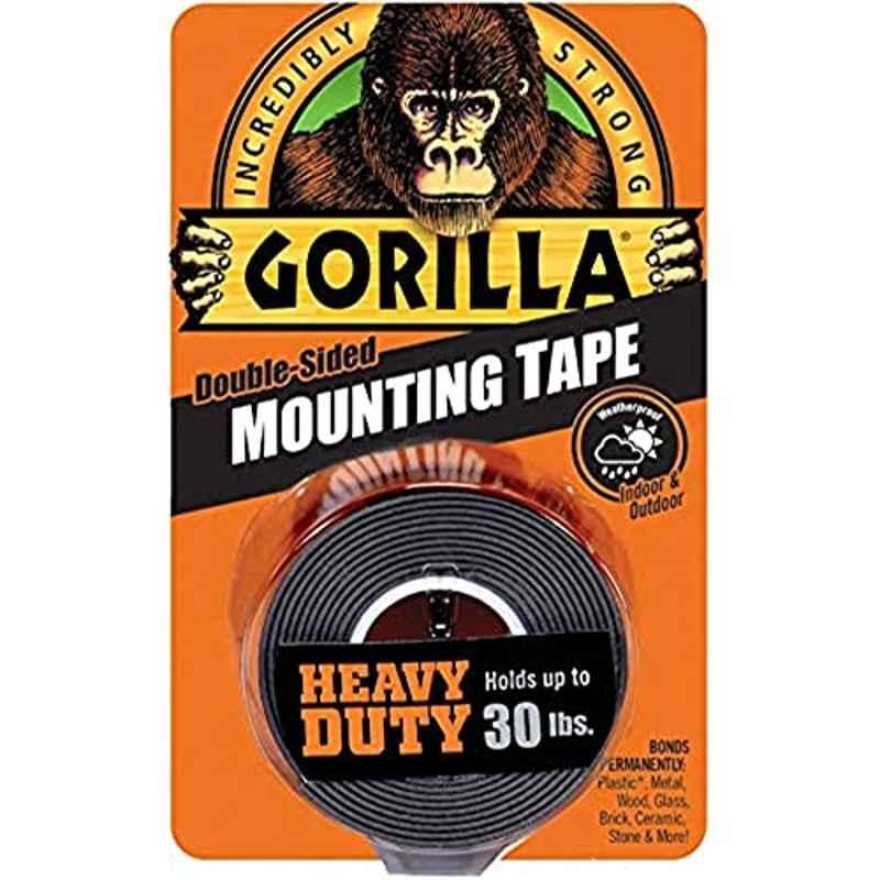 Gorilla 1x60 inch Black Double-Sided Heavy Duty Mounting Tape, 6055301