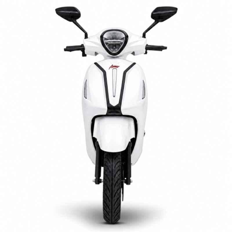 Amo Electric Bikes Feisty E1 LA 25km/hr 60V Non RTO White Electric Scooter with 60-70 km Per Charge Range