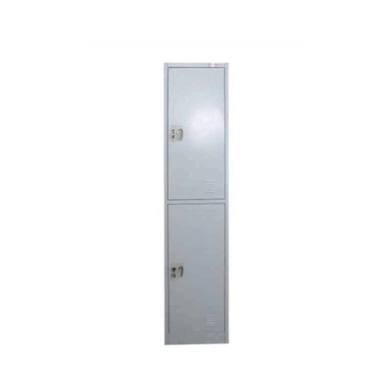180x45x38cm 2 Door Stainless Steel Grey Storage Cabinet with Keys