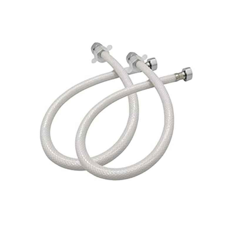Oleanna 2 Pcs 18 inch PVC White Flexible Hot & Cold Connection Pipe Set