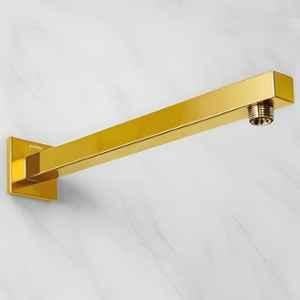 Plantex 18 inch Shower Arm for Overhead Shower/Stainless Steel Shower Pipe/Wall Mount Bathroom Fitting with 1/2 inch Thread (Gold)