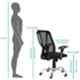 Da Urban Janus Black Medium Back Revolving Office Chair
