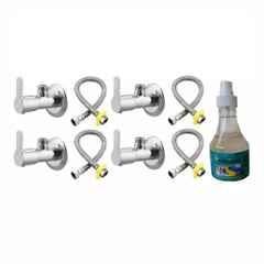 Fastgear Marc Stainless Steel Silver Chrome Finish Bathroom Faucet Set, FG936