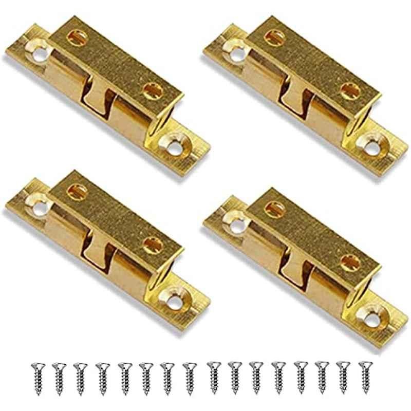 Robustline Ball Tension Catch,Furniture Cabinet Door Brass Double Ball Roller Catch Latch, Adjustable Double Ball Tension Roller Catch Latch Hardware (12 Pcs)