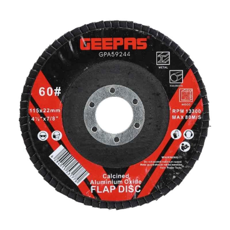 Geepas GPA59244 115mm P60 Aluminium Oxide Flap Disc