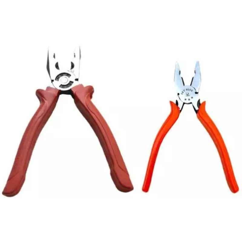 Sky Blue 2 Pcs 7.8 inch Lineman Plier Combo, SBE_PLIER_COMBO_MOD_00989