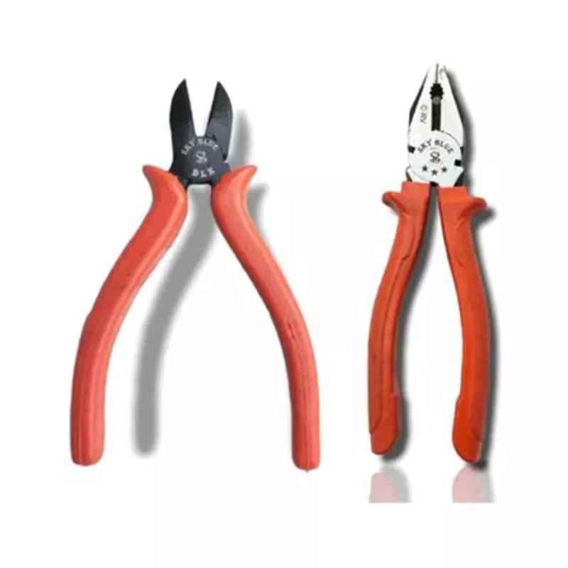 Sky Blue 2 Pcs 8 inch Lineman Plier Combo, SBE_PLIER_COMBOS_COMBO_682