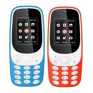 I Kall K3310 Sky Blue & Red Feature Phone Combo