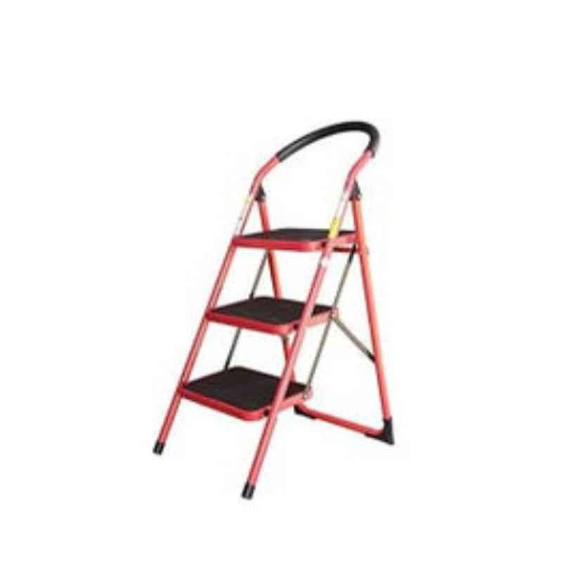 Robustline 3 Steps Red Ladder for Home Purpose