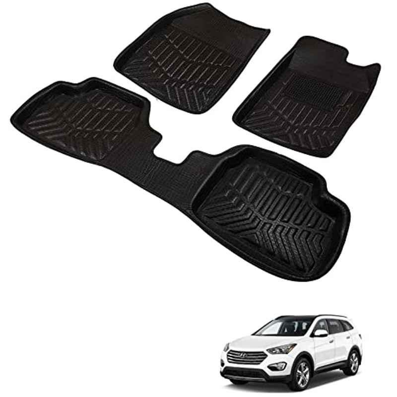 Kozdiko 3D Black Car Foot Mat Set for Hyundai Santafe, dshbdhb108