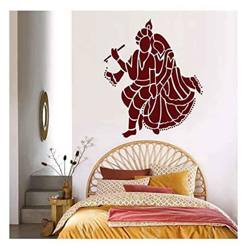 lord krishna wall stencil