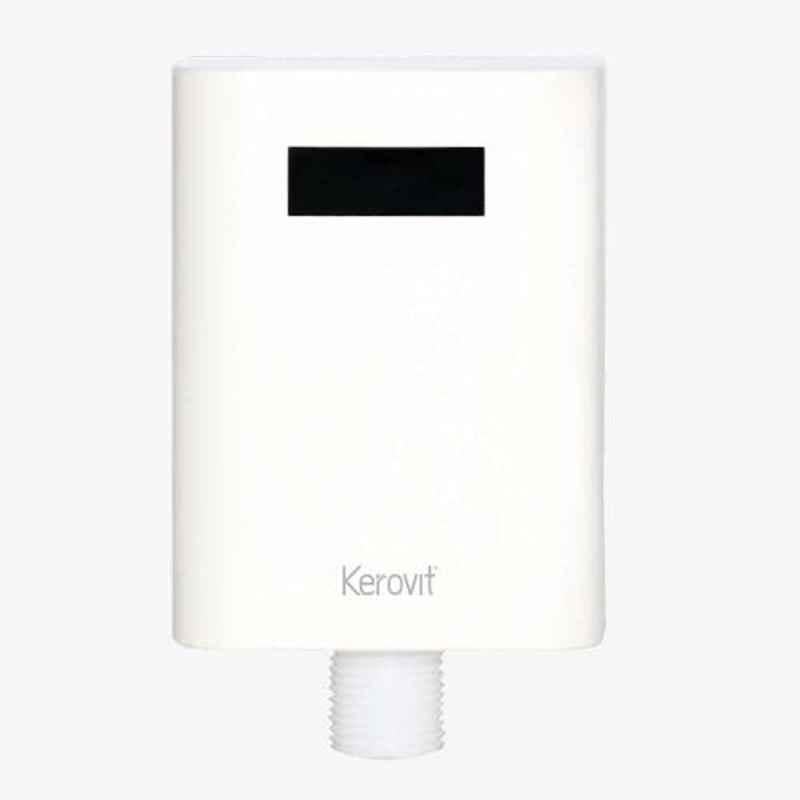 Kerovit White ABS Sensotronic Urinal Sensor, AC/DC Flushing Valve with Complete Kit, KA630002