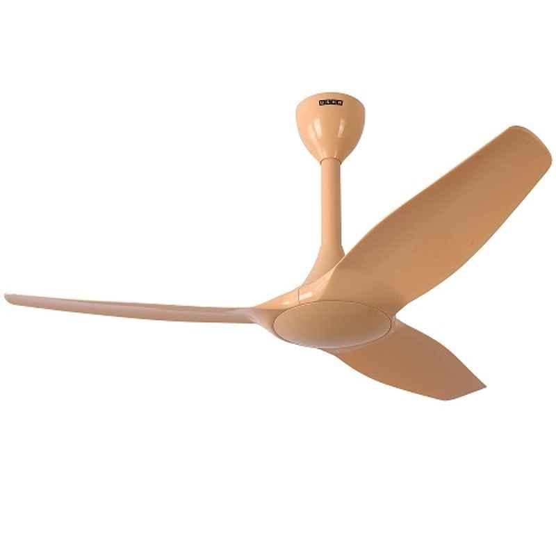 Usha Heleous 43W Golden Yellow Premium BLDC Ceiling Fan with ABS Blades & RF Remote, Sweep: 1220 mm