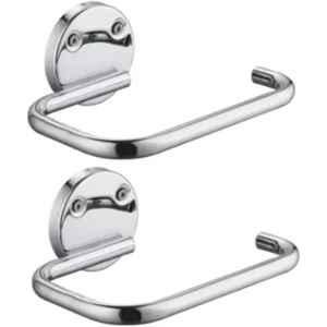 Prestige Stainless Steel 304 Chrome Finish Wall Mounted Towel Holder (Pack of 2)