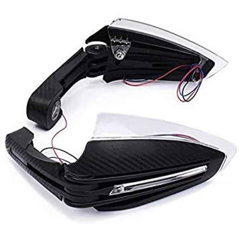 AOW Motorcycle Handguards with Led Light for 7/8 inch Grips - 300 * 140 * 110mm (Black) Folding Type for Honda Aviator-picture-28