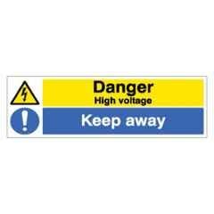 SUNSIGNS 450x150mm Vinyl & Sun Board Danger High Voltage Keep Away Signage, SN0140VNLM1HPIAAL