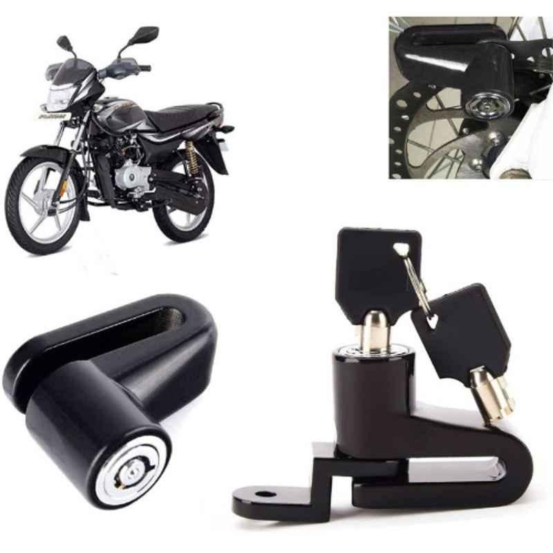 Auto Pearl Steel Black Heavy Duty Anti-Theft Disc Brake Lock for Platina 100 BS6, Lock_052