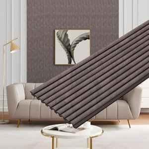Plantex 5 inchx8ft Charcoal Taupe Brown 3D Wall Panel for Interior Decor (Pack of 7)