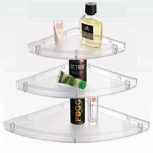 Buy Plantex Premium Black Glass Corner Shelf for Bathroom/Wall