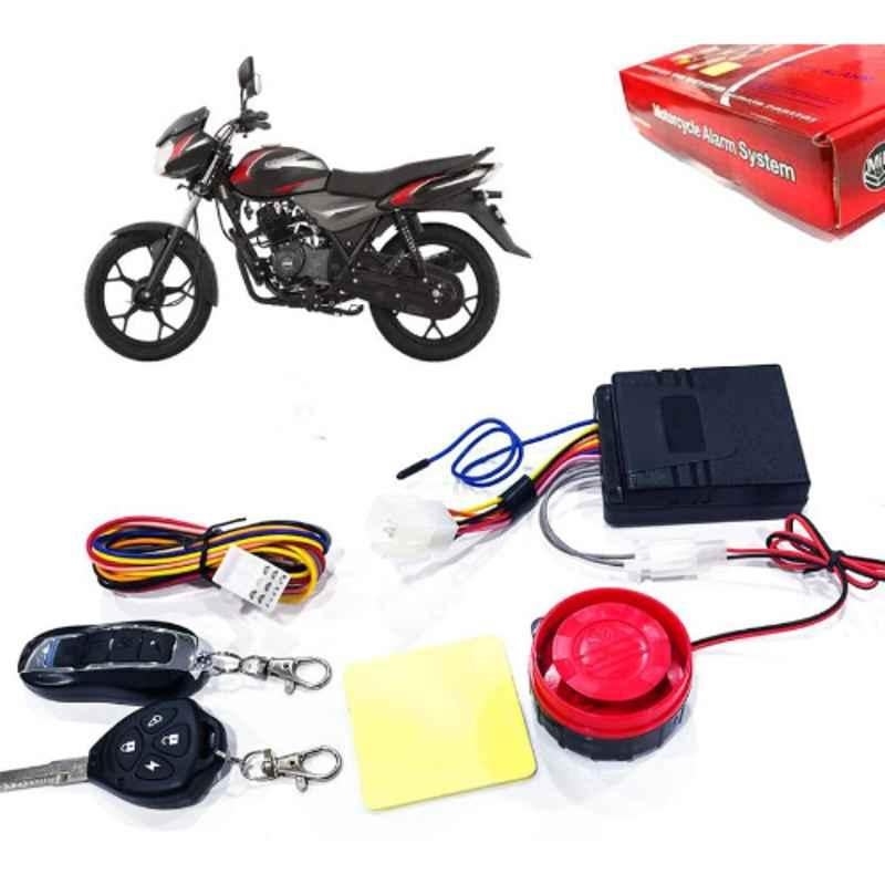 Auto Pearl 12V Black Two-Way Anti Theft Motorcycle Alarm Kit with 2 Pcs Remote for Discover