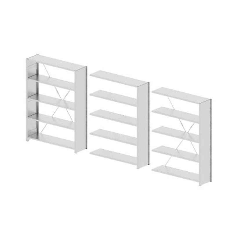 Godrej Altius Lite 1000x400x2500mm Steel Light Grey Storage Rack with 5 Layers (Pack of 3)