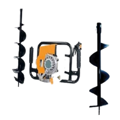 Kanak 71cc Engine Heavy Duty Drill Hole Earth Auger with 4 & 12 inch Drill