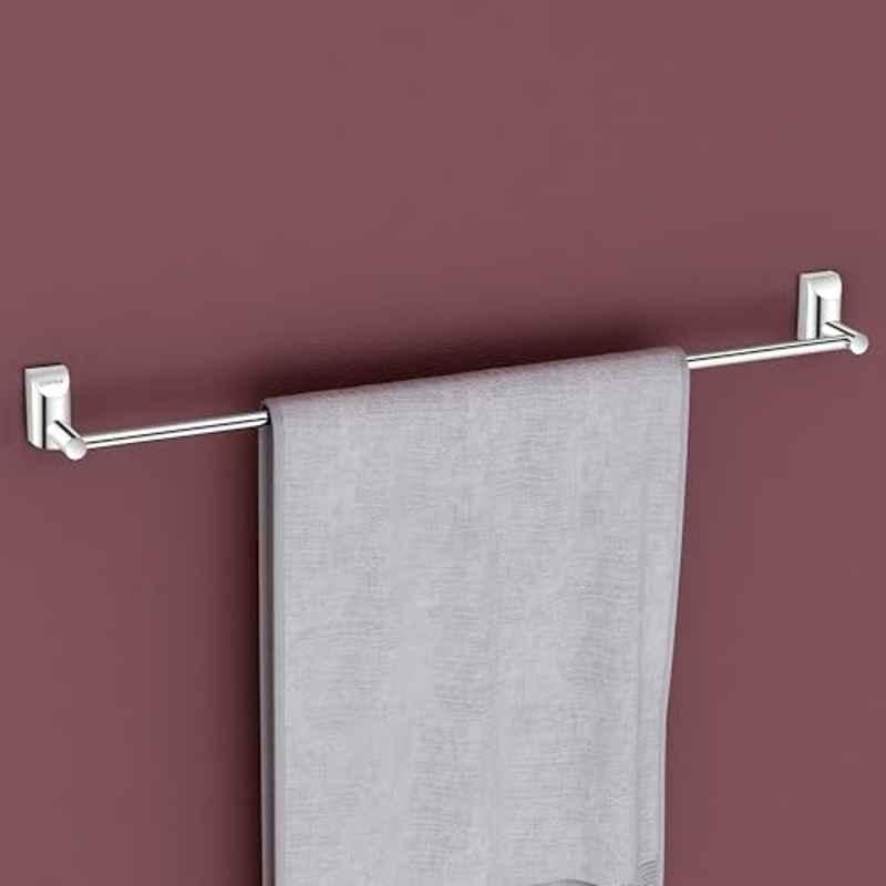 Plantex Pure Brass Towel Rod for Bathroom/Towel Holder/Cloth Hanger for Bathroom/Bathroom Accessories 24 inch Chrome Finish Superb
