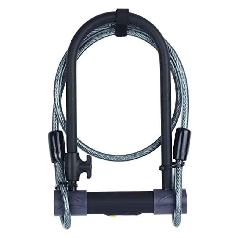 Yale YUL2C-13-230-1 Rubber Black Bike Lock with Cable