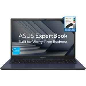 Asus B1502CBA-NJ1090WS ExpertBook B15 Thin & Light Star Black Laptop with Intel Core i3 12th Gen 1215U 8GB/512GB SSD/Windows 11 Home & 15.6 inch Display, 90NX05U1-M01830