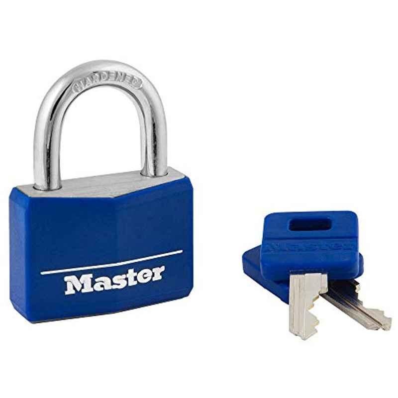 Master Lock 1-9/16 inch Blue Covered Aluminium Padlock, 142DCM