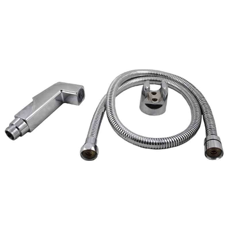 Elegant Casa Ludo 1810 ABS Health Faucet with Wall Hook & 1.5m Stainless Steel Chrome Finish Hose