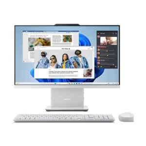 Lenovo IdeaCentre 24IRH9 Cloud Grey All in One Desktop with Intel Core i5-13420H/16GB RAM/512GB SSD/Window 11/Microsoft 365 Basic & Office Home 2024/Wireless EOS Keyboard & Mouse/23.8 inch FHD IPS Display, F0HN0107IN