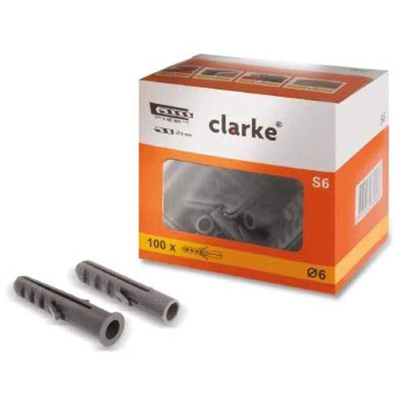 Clarke Wall Plug Cap Type (Box Of 100 PCS ), Orange/White-6 mm