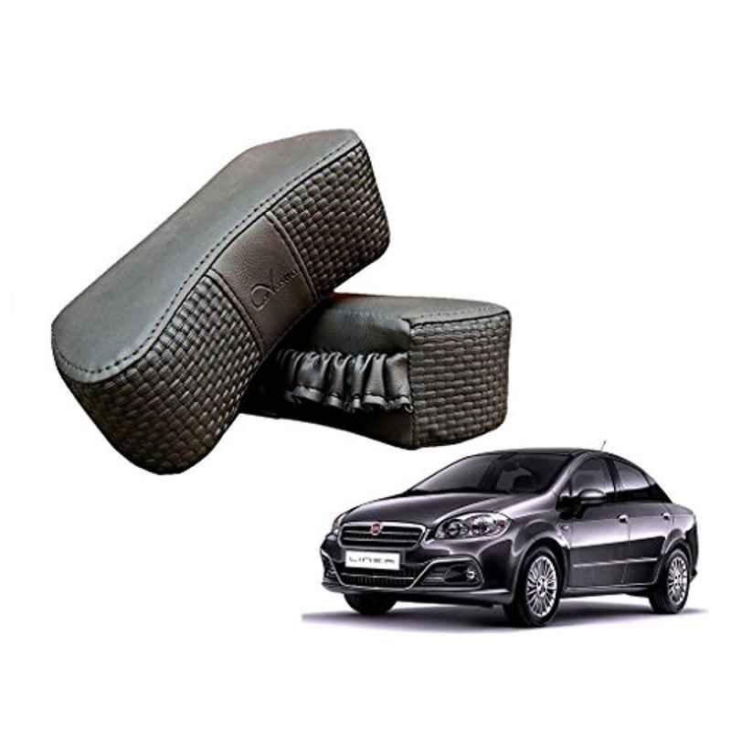 Kozdiko 2 Pcs Memory Foam Grey Luxurious Neck Rest Cushion Pillow Set for Fiat Linea