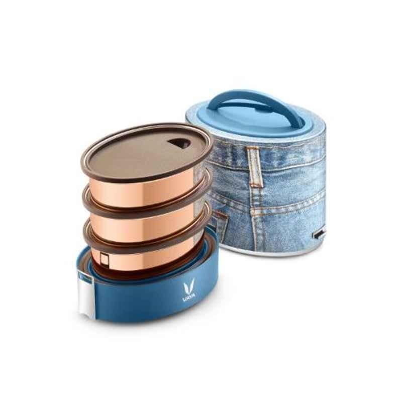 Vaya Tyffyn Denim 1000ml Stainless Steel Lunch Box