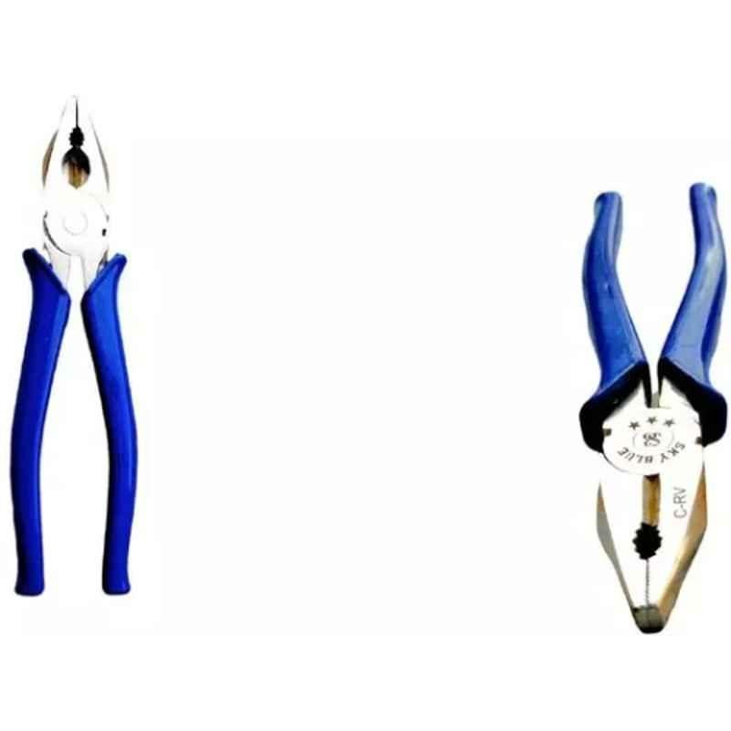 Sky Blue 2 Pcs 7.8 inch Lineman Plier Combo, SBE_PLIER_COMBO_MOD_00024