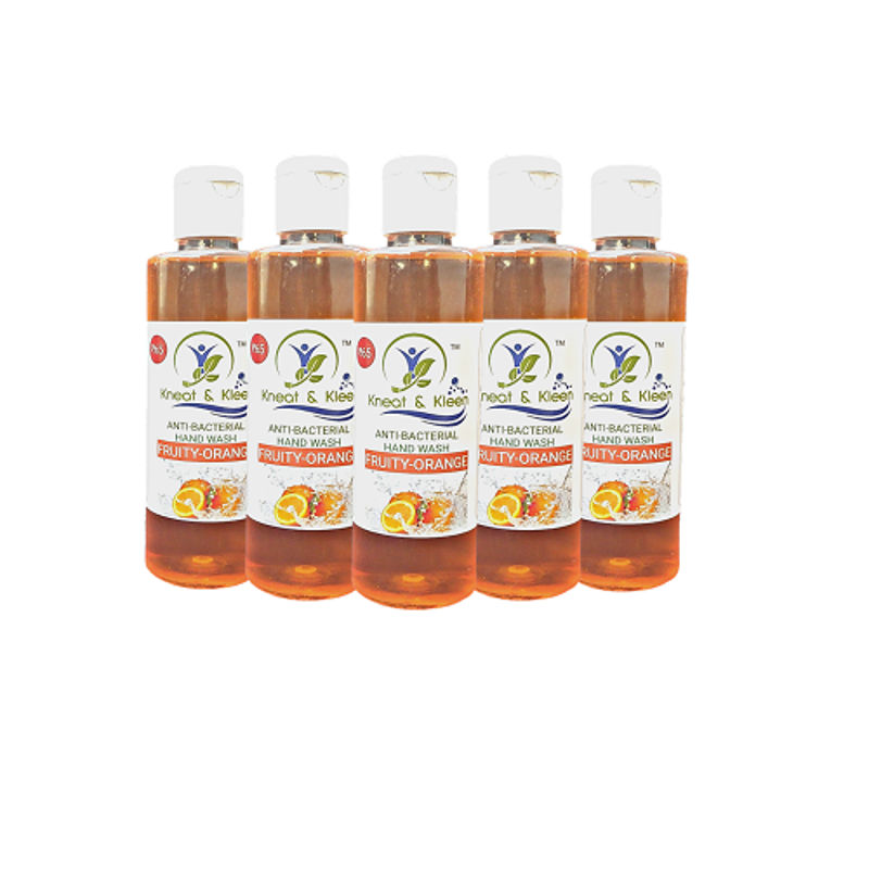 Kneat & Kleen 200ml Orange Anti-Bacterial Hand Wash (Pack of 5)